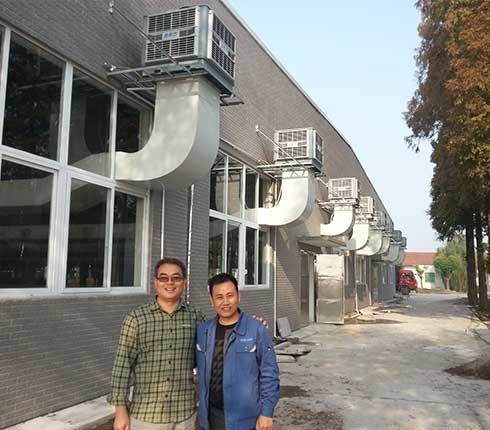 八寶制衣廠環保空調降溫工程