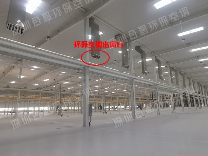 環(huán)保空調(diào)鐵皮廠房降溫案例室內(nèi)照
